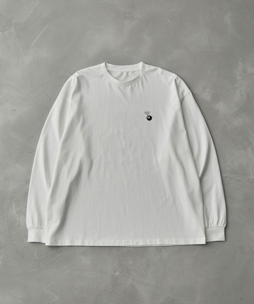 iisy（イージー）の「iisy / 8ボールフラワーロンT（Tシャツ/カットソー・メンズ・チャコールグレー/ホワイト・S/M/L）」の17枚目の写真