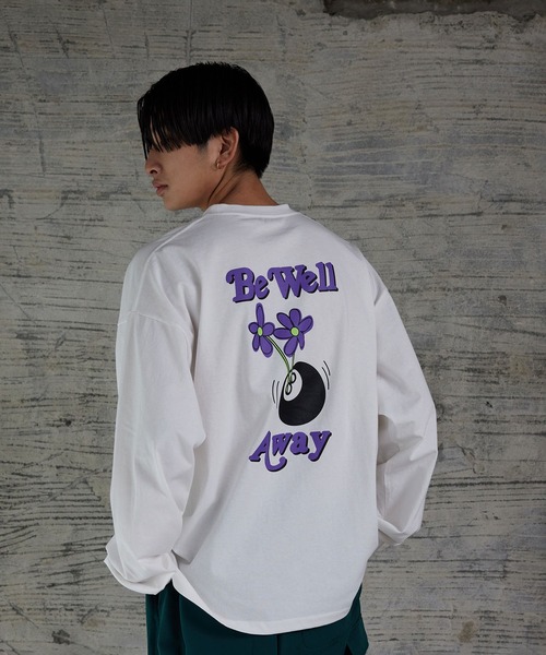 iisy（イージー）の「iisy / 8ボールフラワーロンT（Tシャツ/カットソー・メンズ・チャコールグレー/ホワイト・S/M/L）」の4枚目の写真