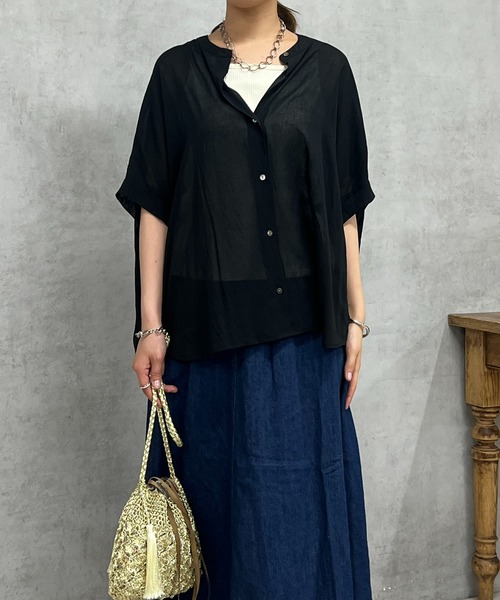 un dix cors(アンディコール)の「前後2WAYリブタンク(タンクトップ・レディース・ブラック/オフホワイト・FREE)」の8枚目の写真