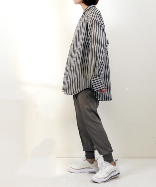 STYLEBLOCK（スタイルブロック）の「ツイル裾リブジョガーパンツ（その他パンツ・レディース・グレー/ベージュ/ブラック/ライトベージュ・M）」の7枚目の写真