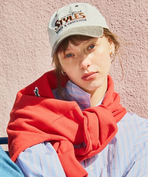 FREAK'S STORE（フリークスストア）の「Newhattan/ニューハッタン Vintageデザインキャップ / ヴィンテージデザインキャップ（キャップ・レディース・グリーン/その他/ネイビー/ベージュ・ONE SIZE）」の4枚目の写真
