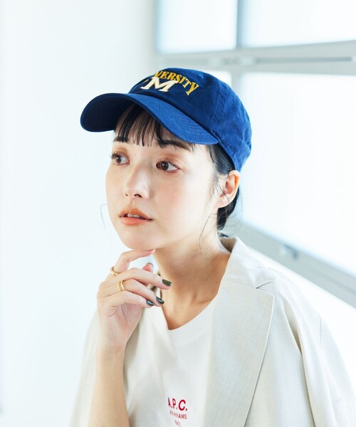 FREAK'S STORE（フリークスストア）の「Newhattan/ニューハッタン Vintageデザインキャップ / ヴィンテージデザインキャップ（キャップ・レディース・グリーン/その他/ネイビー/ベージュ・ONE SIZE）」の11枚目の写真