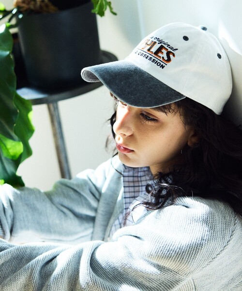 FREAK'S STORE（フリークスストア）の「Newhattan/ニューハッタン Vintageデザインキャップ / ヴィンテージデザインキャップ（キャップ・レディース・グリーン/その他/ネイビー/ベージュ・ONE SIZE）」の5枚目の写真