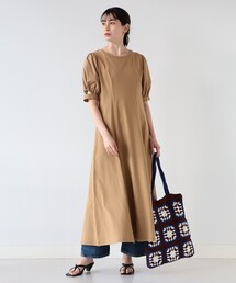 Ray BEAMS | Ray BEAMS / カットアウト パフスリーブ ワンピース(ワンピース)