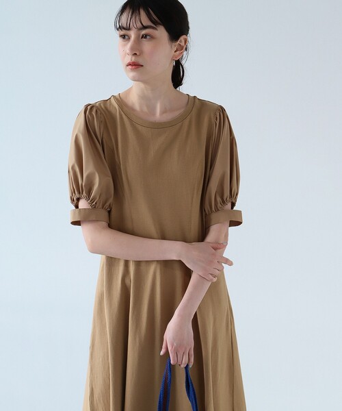 Ray BEAMS（レイビームス）の「Ray BEAMS / カットアウト パフスリーブ ワンピース（ワンピース・レディース・ブラック/ブラウン系その他3・ONE SIZE）」の6枚目の写真