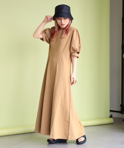 Ray BEAMS（レイビームス）の「Ray BEAMS / カットアウト パフスリーブ ワンピース（ワンピース・レディース・ブラック/ブラウン系その他3・ONE SIZE）」の17枚目の写真