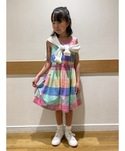 GAP(ギャップ)の「コットンリネン プレイドワンピース (キッズ)(ワンピース・キッズ・チェック・S/M/L/XL/XXL/XS)」の5枚目の写真