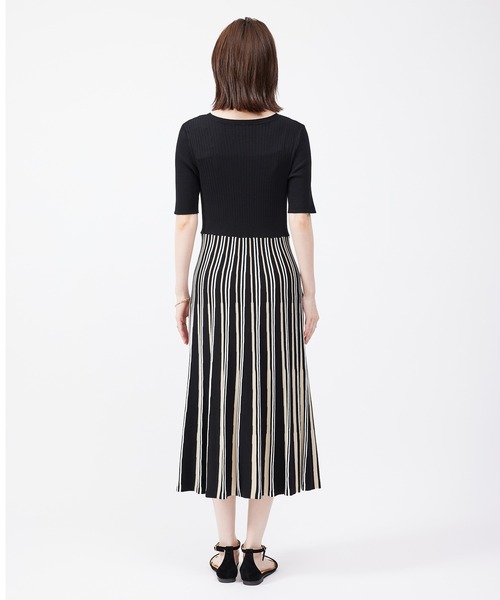 Jayro(ジャイロ)の「【接触冷感】ストライプスカートワンピース(ワンピース・レディース・ブラック/グレー系その他/ピンク・M)」の7枚目の写真