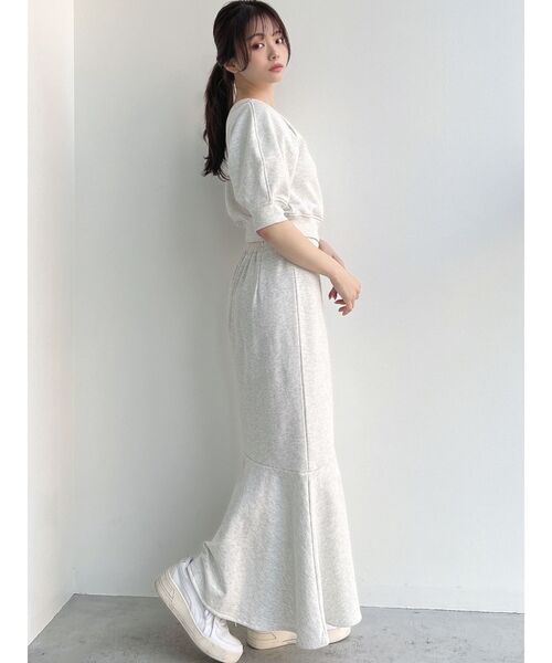 RESEXXY（リゼクシー）の「アシンメトリーマーメイドスカート【セットアップ着用可能】（スカート・レディース・ブラック/ホワイト/グレー・FREE）」の15枚目の写真