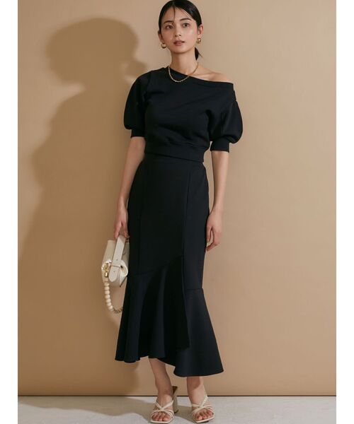 RESEXXY（リゼクシー）の「アシンメトリーマーメイドスカート【セットアップ着用可能】（スカート・レディース・ブラック/ホワイト/グレー・FREE）」の16枚目の写真