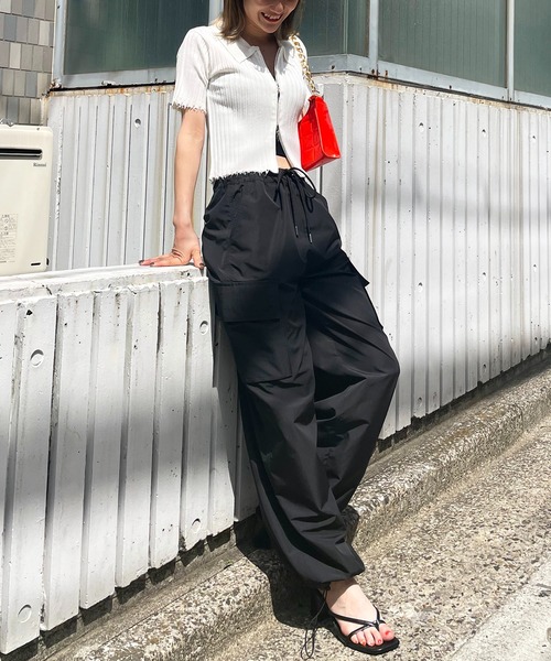 SPIRALGIRL(スパイラルガール)の「ダブルZIPダメージリブニットトップス(Tシャツ/カットソー・レディース・ブラック/ブルー/ホワイト・FREE)」の7枚目の写真