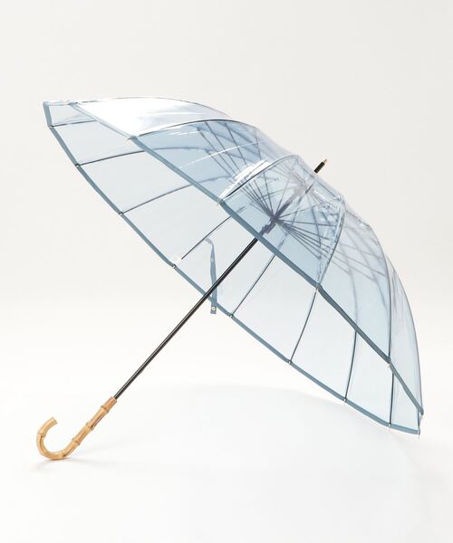 Wpc.（ダブリュピーシー）の「Wpc./ダブリュピーシー 雨傘 ビニール傘 16K プラスティックパイピング PT-053-001（長傘・レディース・ブラウン/ホワイト/ブルー・60cm）」の14枚目の写真