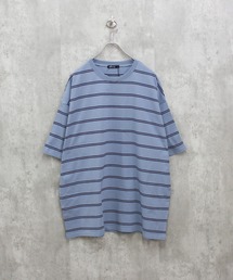 SHISKY（シスキー）の「ボーダーBIGシルエット 半袖T（Tシャツ/カットソー）」