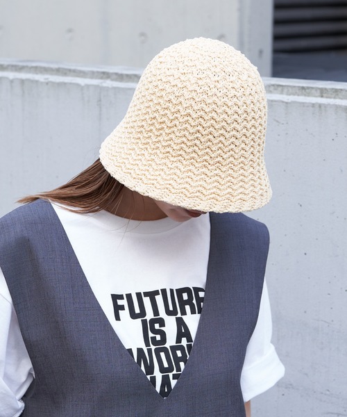 COLONY 2139(コロニートゥーワンスリーナイン)の「雑材バケットハット(ハット・レディース・ブラック/ベージュ・FREE)」の12枚目の写真