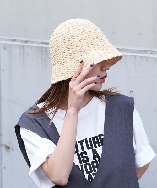 COLONY 2139(コロニートゥーワンスリーナイン)の「雑材バケットハット(ハット・レディース・ブラック/ベージュ・FREE)」の21枚目の写真