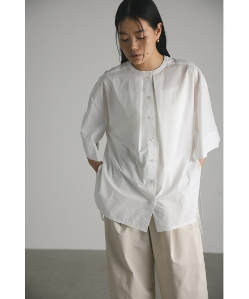 STYLEMIXER（スタイルミキサー）の「フロントタックノーカラーシャツ