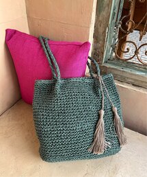 LBC | タッセルペーパートートバッグ(かごバッグ)