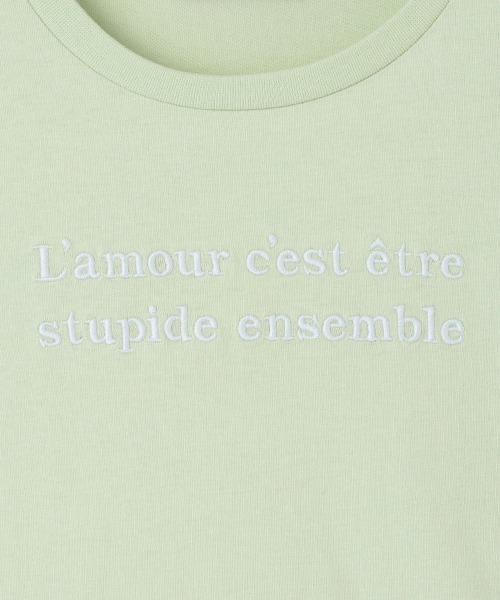 LOVETOXIC（ラブトキシック）の「【アパレル別注】フレンチロゴ半T（Tシャツ/カットソー・キッズ・オフホワイト/ブラック/エメラルド・S/L/M）」の8枚目の写真