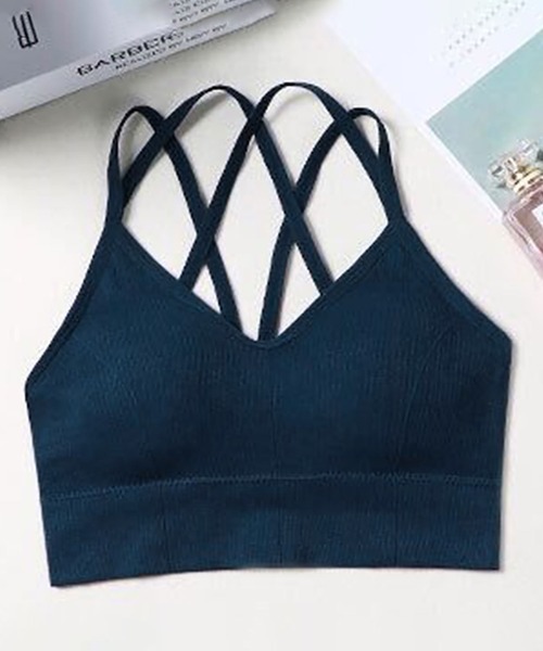 NinaetLina（ニナエリナ）の「カップ入りVネックレースアップキャミソール（キャミソール・レディース・ブラック/グレー/イエロー/モカ/ネイビー/ホワイト/グリーン・FREE）」の6枚目の写真