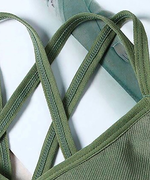 NinaetLina（ニナエリナ）の「カップ入りVネックレースアップキャミソール（キャミソール・レディース・ブラック/グレー/イエロー/モカ/ネイビー/ホワイト/グリーン・FREE）」の11枚目の写真