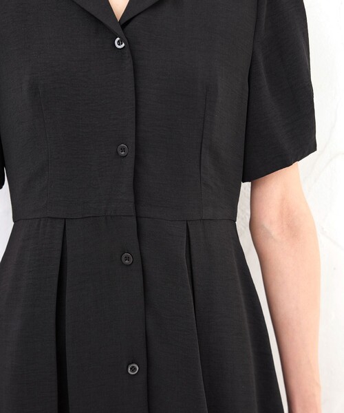 国内発送【HOBBS】シャツワンピース♪洗練フェザープリント PROPORTION BODY DRESSING（プロポーションボディドレッシング
