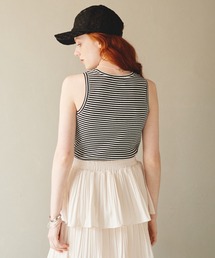 paravion | 【伸縮性があり着心地抜群！】キャシャボーダーリブタンクトップ(タンクトップ)