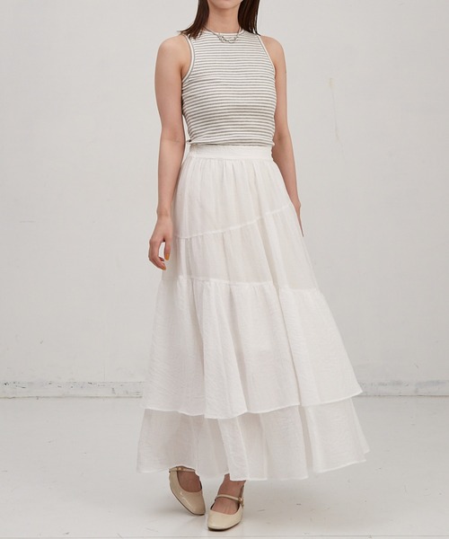 paravion(パラビオン)の「【伸縮性があり着心地抜群!】キャシャボーダーリブタンクトップ(タンクトップ・レディース・グレー/ピンク/ブラック・FREE)」の22枚目の写真