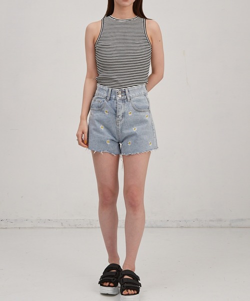 paravion(パラビオン)の「【伸縮性があり着心地抜群!】キャシャボーダーリブタンクトップ(タンクトップ・レディース・グレー/ピンク/ブラック・FREE)」の21枚目の写真