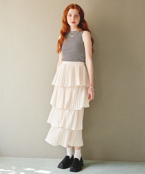 paravion(パラビオン)の「【伸縮性があり着心地抜群!】キャシャボーダーリブタンクトップ(タンクトップ・レディース・グレー/ピンク/ブラック・FREE)」の17枚目の写真