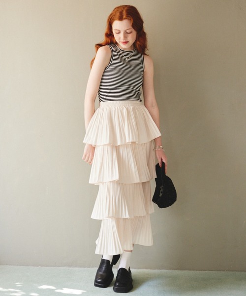 paravion(パラビオン)の「【伸縮性があり着心地抜群!】キャシャボーダーリブタンクトップ(タンクトップ・レディース・グレー/ピンク/ブラック・FREE)」の4枚目の写真