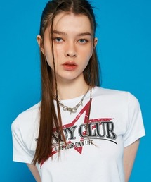A'GEM/9 × .kom『 FANCY CLUB/ファンシークラブ』 FANCY NOVA CROP TEE/ノヴァクロップ 半袖カットソー