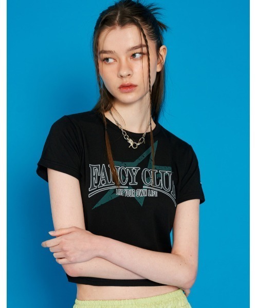 FANCY CLUB(ファンシークラブ)の「A'GEM/9 × .kom『 FANCY CLUB/ファンシークラブ』 FANCY NOVA CROP TEE/ノヴァクロップ 半袖カットソー(Tシャツ/カットソー・レディース・ブラック/ホワイト/ピンク・FREE)」の8枚目の写真