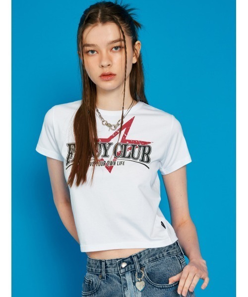 FANCY CLUB(ファンシークラブ)の「A'GEM/9 × .kom『 FANCY CLUB/ファンシークラブ』 FANCY NOVA CROP TEE/ノヴァクロップ 半袖カットソー(Tシャツ/カットソー・レディース・ブラック/ホワイト/ピンク・FREE)」の11枚目の写真