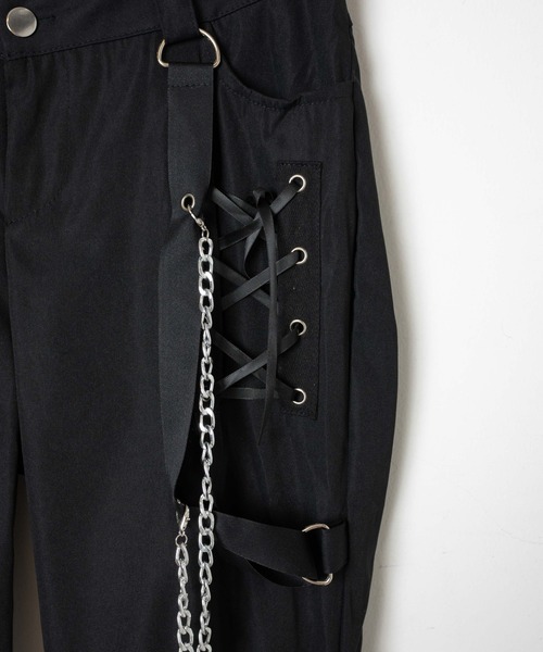 WEGO（ウィゴー）の「WEGO/【一部店限定】サイドレースアップフレアパンツ（カーゴパンツ・レディース・ブラック・FREE）」の8枚目の写真