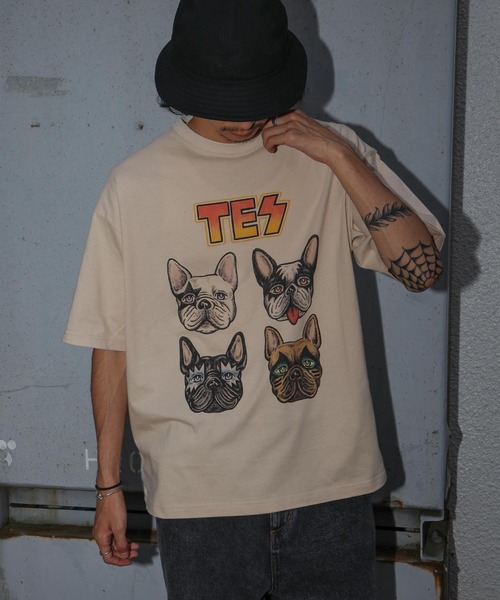 The Endless Summer（エンドレスサマー）の「【WEB / FLAG SHOP限定】TES BUHI BAND BIG T-SHIRT / Tシャツ（Tシャツ/カットソー・メンズ・ホワイト/グレー/サンドベージュ/ラベンダー・SMALL/LARGE/X-LARGE/MEDIUM）」の10枚目の写真