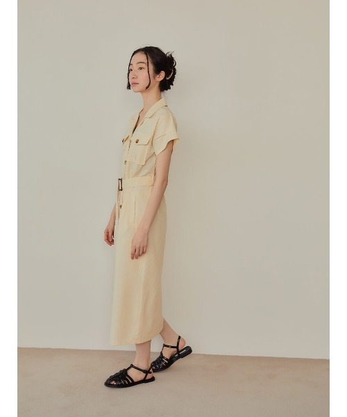 Ayla(アイラ)の「belt set shirt dress(ドレス・レディース・アイボリー/ベージュ・FREE)」の13枚目の写真