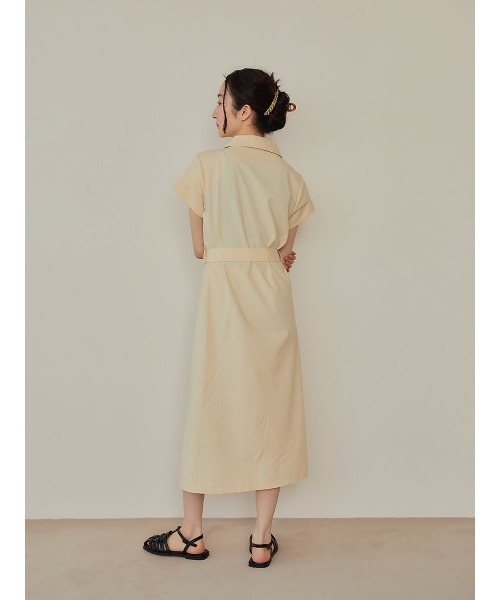 Ayla(アイラ)の「belt set shirt dress(ドレス・レディース・アイボリー/ベージュ・FREE)」の14枚目の写真