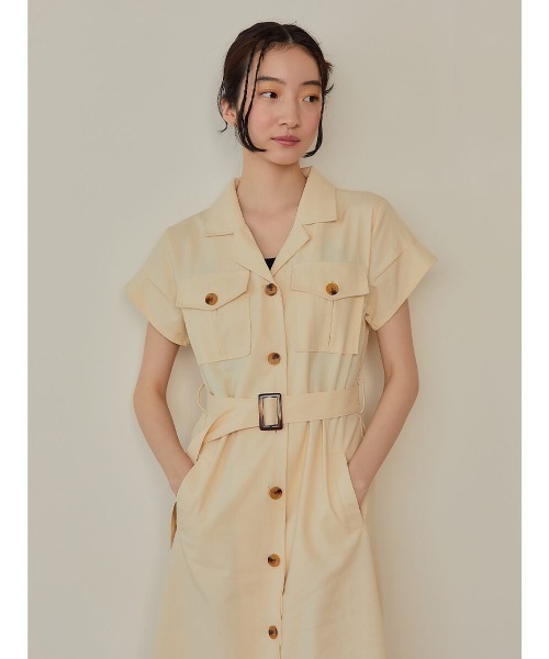 Ayla(アイラ)の「belt set shirt dress(ドレス・レディース・アイボリー/ベージュ・FREE)」の15枚目の写真