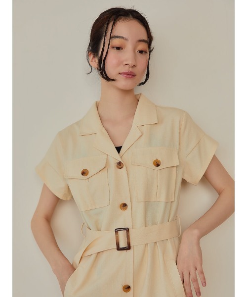 Ayla(アイラ)の「belt set shirt dress(ドレス・レディース・アイボリー/ベージュ・FREE)」の16枚目の写真
