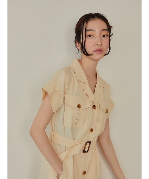 Ayla(アイラ)の「belt set shirt dress(ドレス・レディース・アイボリー/ベージュ・FREE)」の17枚目の写真