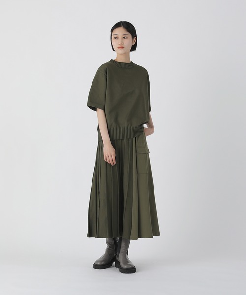 ️即日発送️ZUCCA ズッカ カーキクルーネック セーター リバーシブル ZUCCa ⁄ ズッカ | アルパカ混 クルーネックニット | M | カーキ