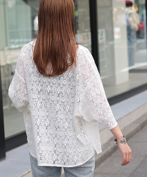 COLONY 2139（コロニートゥーワンスリーナイン）の「WEB・一部店舗限定 / クロシェレースオープンカラーシャツ（シャツ/ブラウス・レディース・オフホワイト/ブラック・FREE）」の15枚目の写真