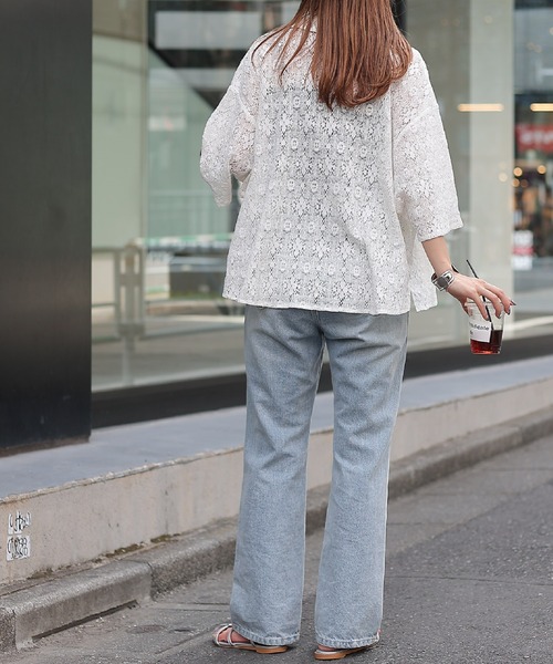 COLONY 2139（コロニートゥーワンスリーナイン）の「WEB・一部店舗限定 / クロシェレースオープンカラーシャツ（シャツ/ブラウス・レディース・オフホワイト/ブラック・FREE）」の18枚目の写真