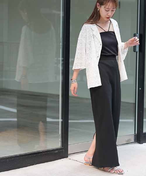 COLONY 2139（コロニートゥーワンスリーナイン）の「WEB・一部店舗限定 / クロシェレースオープンカラーシャツ（シャツ/ブラウス・レディース・オフホワイト/ブラック・FREE）」の22枚目の写真