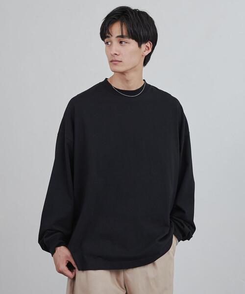 coen（コーエン）の「ビッグシルエット天竺ロングスリーブTシャツ（Tシャツ/カットソー・メンズ・ホワイト/ブラック・L/XL/M）」の6枚目の写真