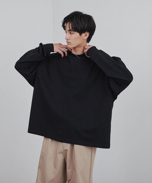 coen（コーエン）の「ビッグシルエット天竺ロングスリーブTシャツ（Tシャツ/カットソー・メンズ・ホワイト/ブラック・L/XL/M）」の8枚目の写真