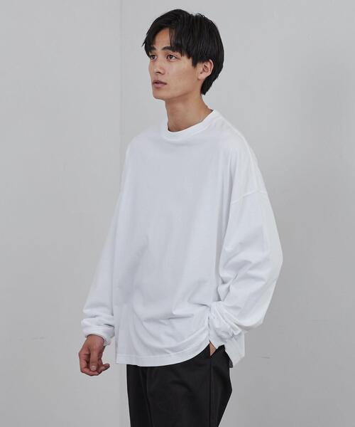 coen（コーエン）の「ビッグシルエット天竺ロングスリーブTシャツ（Tシャツ/カットソー・メンズ・ホワイト/ブラック・L/XL/M）」の9枚目の写真