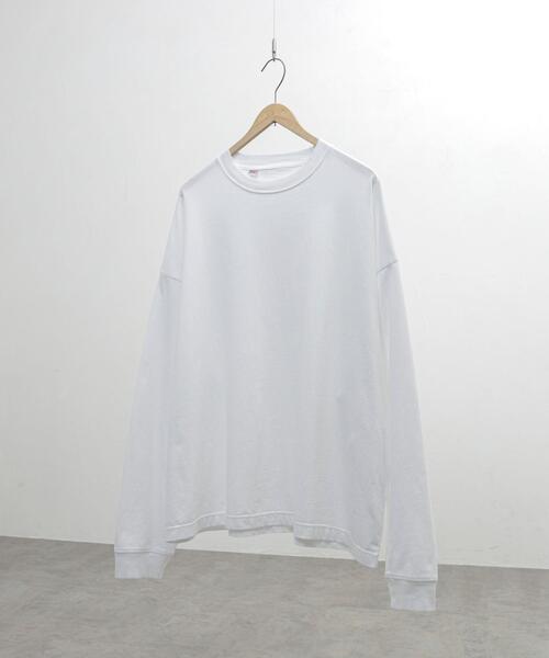 coen（コーエン）の「ビッグシルエット天竺ロングスリーブTシャツ（Tシャツ/カットソー・メンズ・ホワイト/ブラック・L/XL/M）」の17枚目の写真