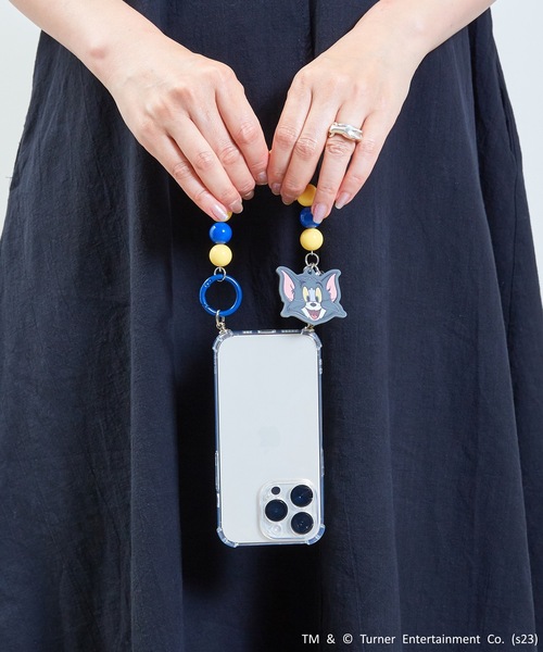 FLAPPER(フラッパー)の「FLAPPER:トムとジェリー 2WAYスマホショルダー トム ジェリー タフィー(スマホグッズ・レディース・ネイビー/ライトピンク/イエロー・FREE)」の4枚目の写真