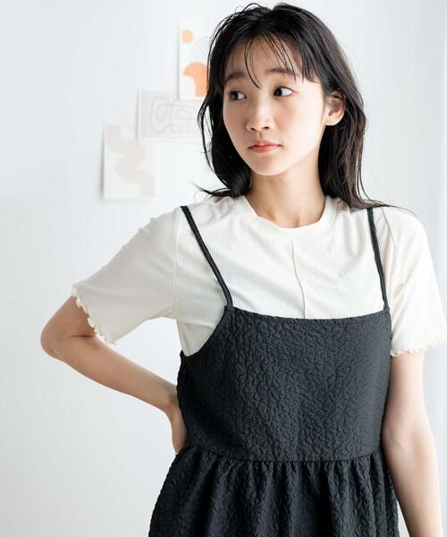 WEGO(ウィゴー)の「WEGO/【一部店限定】ソフトタッチカラーリブT(Tシャツ/カットソー・レディース・ブラック/ホワイト/ブラウン/グリーン・FREE)」の15枚目の写真